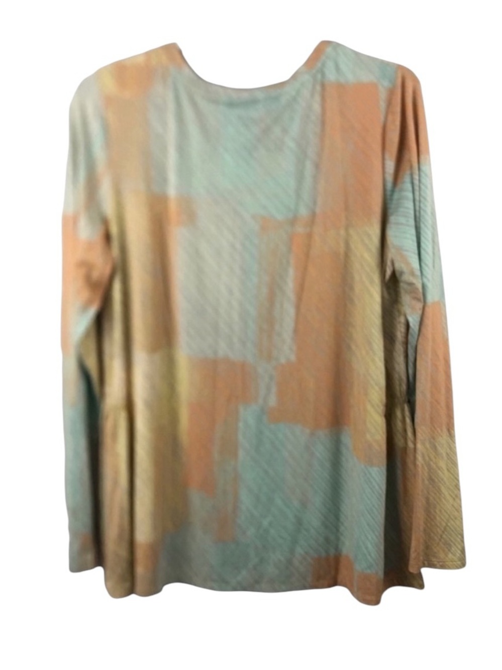 Logo by Lori Goldstein V-Neck Pastel Printed Tunic - Picture 4 of 7